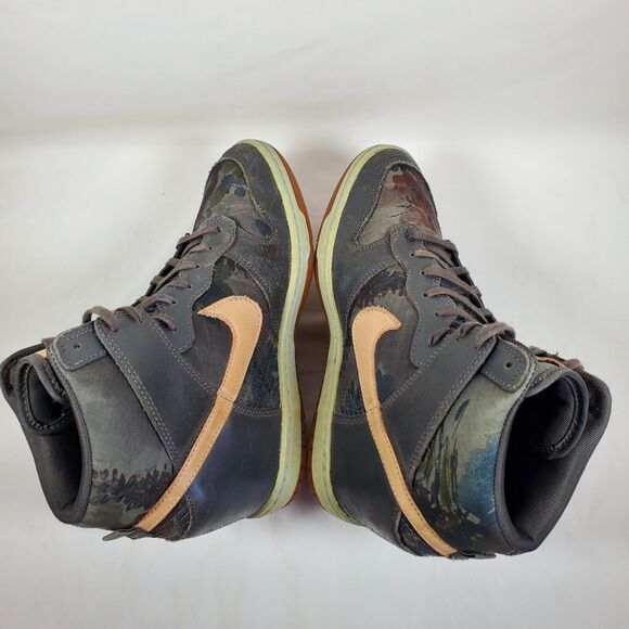 Nike Dunk Sky High Liberty Of London Women's Size 8 Wedge Shoes Midnight Fog - Picture 4 of 8